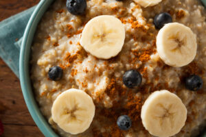 Heathy whole grain breakfast.