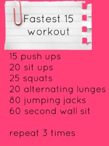 15 minute workout